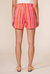 Anna Striped Short In Pink/orange