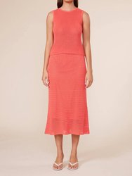 Apple Knit Skirt - Coral