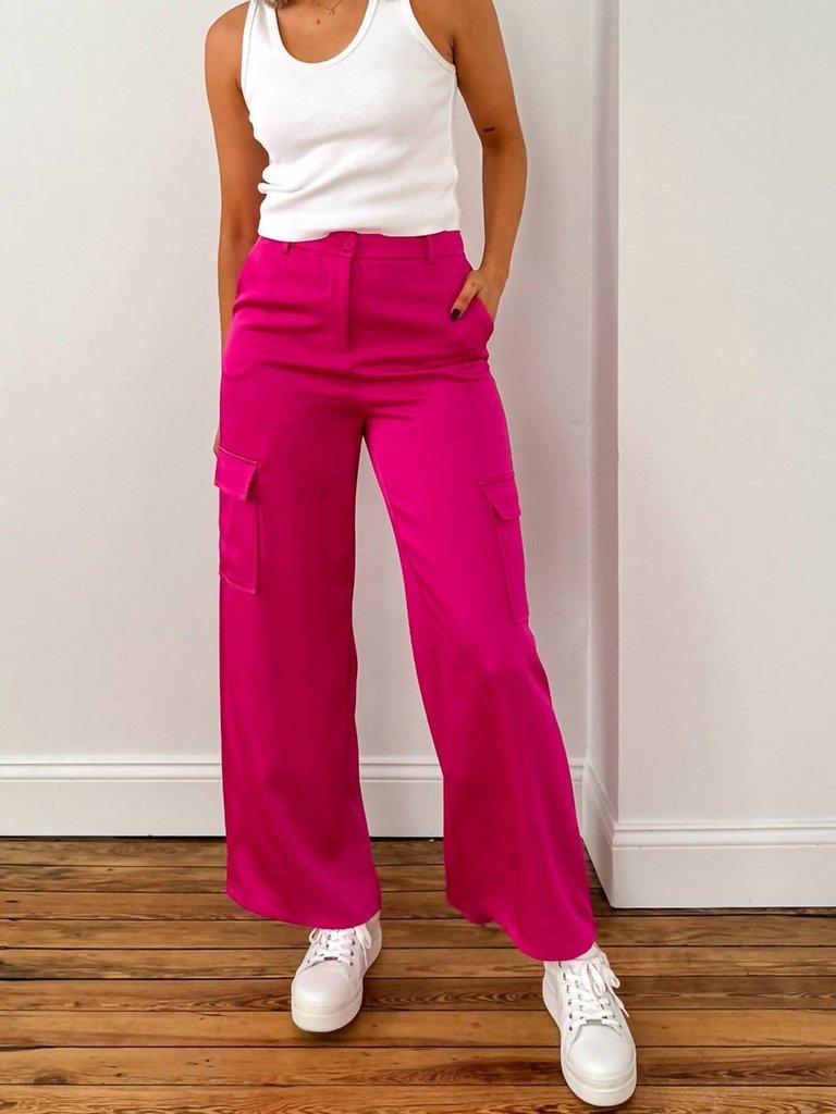 Atsuko Cargo Pant In Fuchsia - Fuchsia