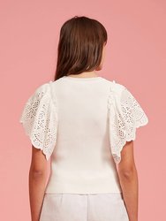 Beatrice Eyelet Top