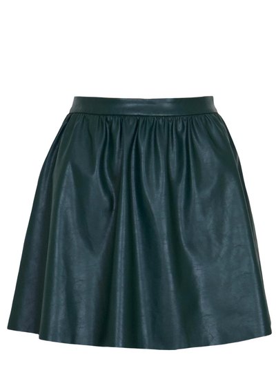 LUCY PARIS Connor Faux Leather Mini Skirt In Forest Green product