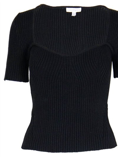 LUCY PARIS Ethan Knit Top In Black product