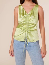 Faye Ruched Top - Light Green