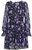 Garner Floral Dress In Black/Purple Floral - Black/Purple Floral