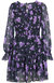 Garner Floral Dress In Black/Purple Floral - Black/Purple Floral