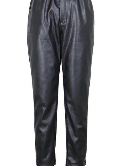 LUCY PARIS Leo Vegan Leather Pants In Black product