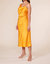 Pierre Gathered Dress In Tangerine