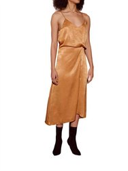 Rowan Twist Dress In Caramel