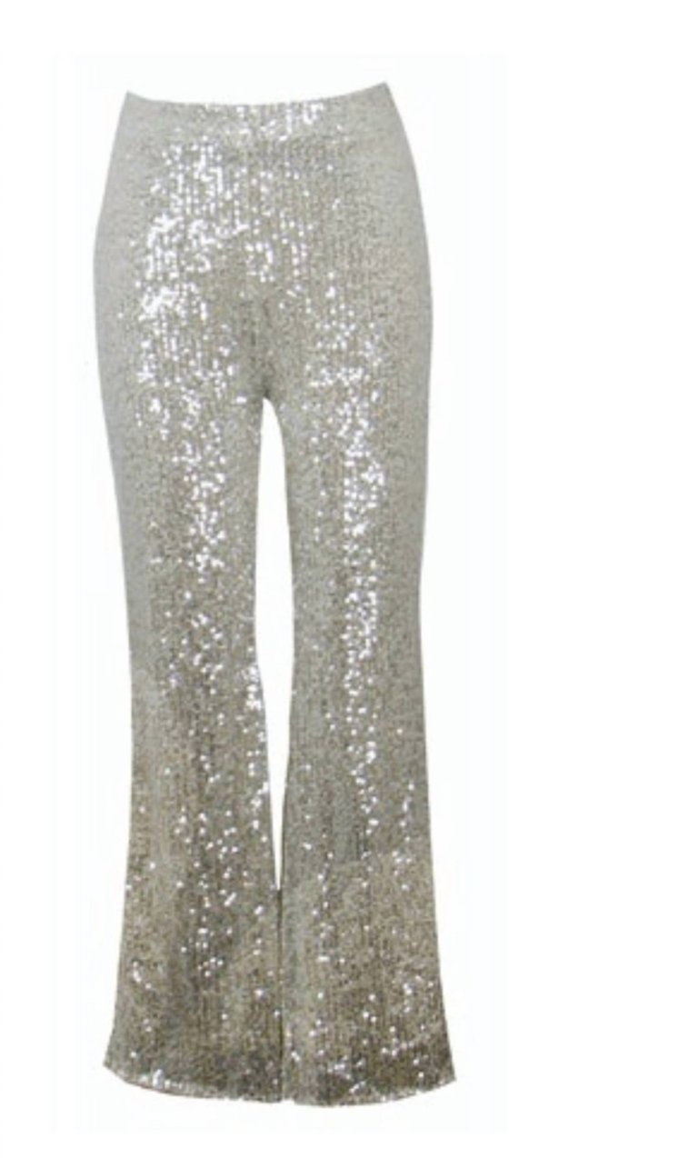 Sequined Pant - Champagne