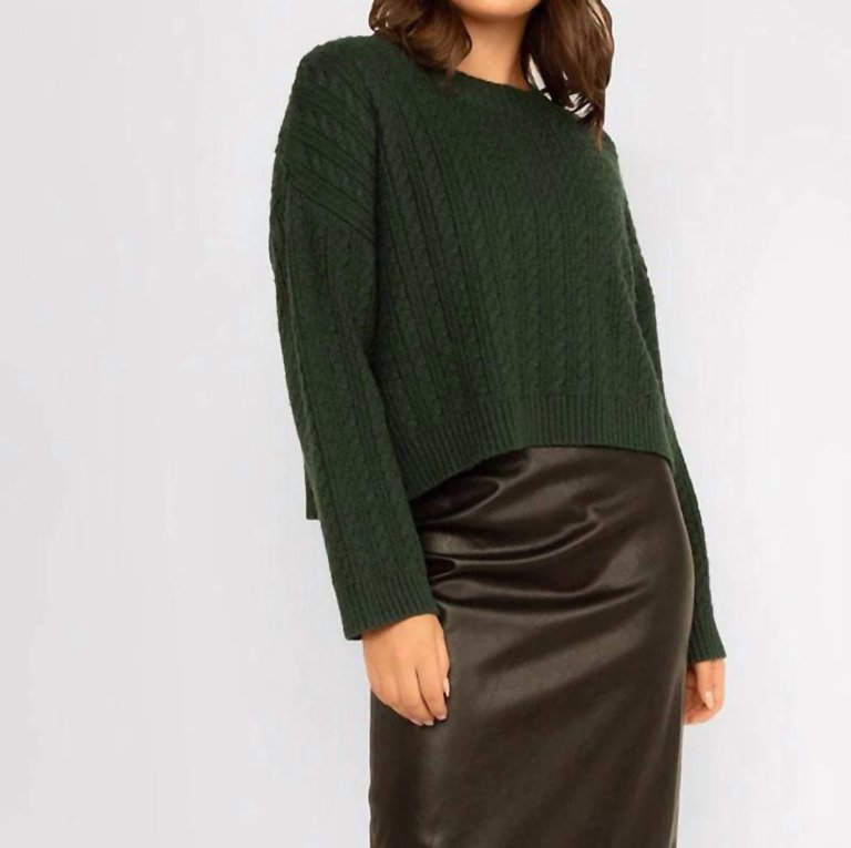 Shay Cable Knit Sweater - Pine - Pine