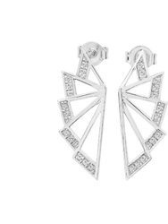 Angel Wing Studs - Silver