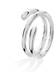 Coil Drop Ring - Silver