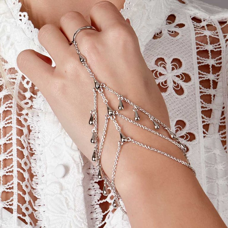 Drop Hand Chain Bracelet