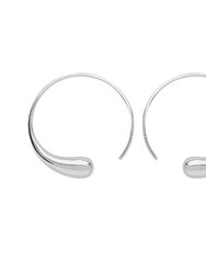 Large Luna Hoop Earrings - Silver