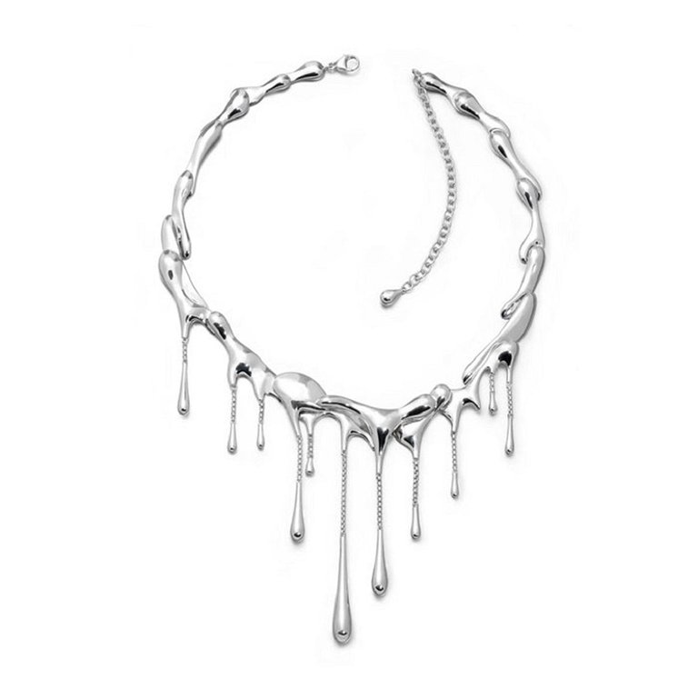 Multi Drop Necklace - Silver