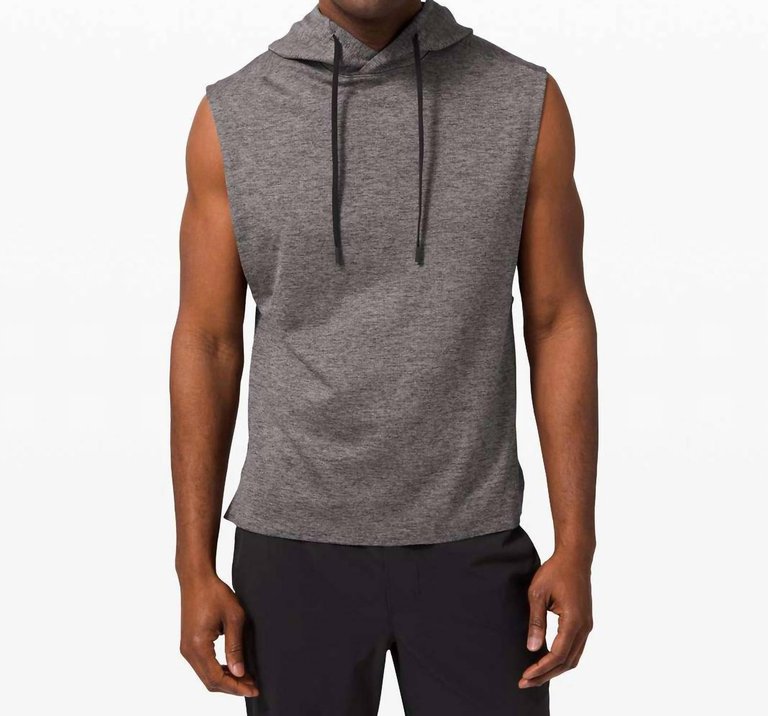 Breaking Bounds Sleeveless Hoodie In Graphite Grey - Graphite Grey