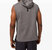 Breaking Bounds Sleeveless Hoodie In Graphite Grey