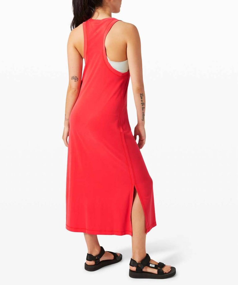 Ease Of It All Dress In Carnation Red