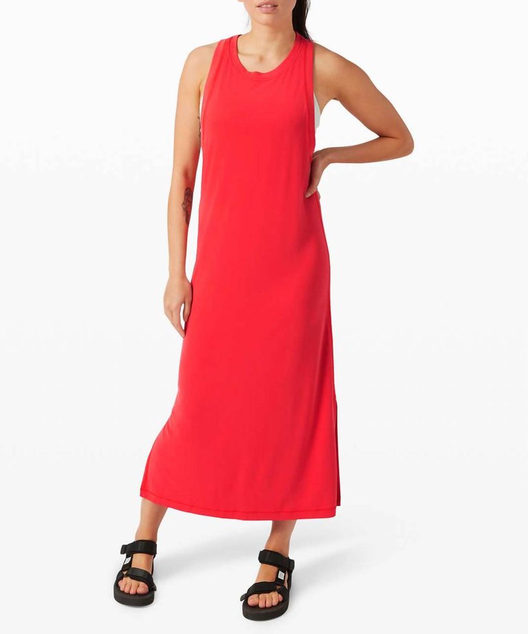 Ease Of It All Dress In Carnation Red - Carnation Red