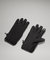 Women's Textured Fleece Gloves In Black - Black