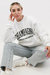 Champagne Bubbles Over Troubles Oversized Sweatshirt - White