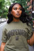 CoDependent AF Oversized Garment Dye Tee - Army Green