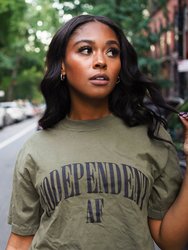 CoDependent AF Oversized Garment Dye Tee - Army Green