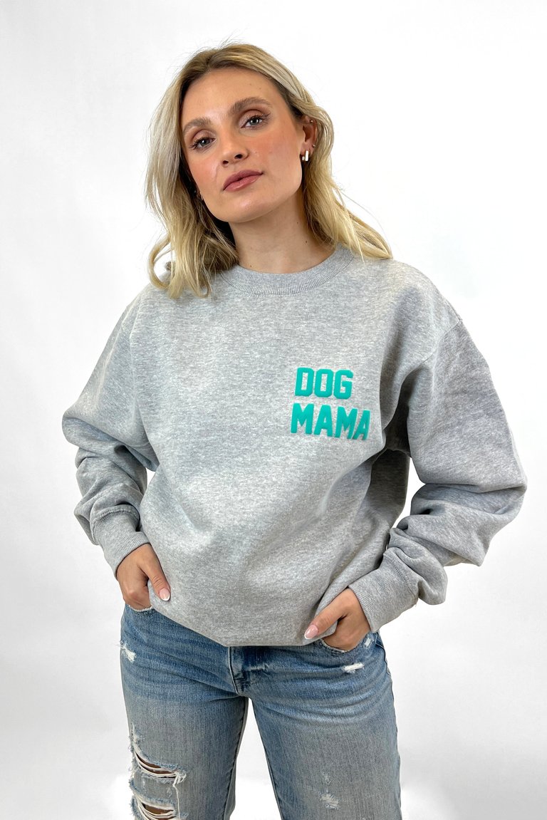 Dog Mama / It's Not Drinking Alone Puff Sweatshirt - Heather Grey
