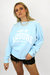 Lady Of Leisure Puff Print Sweatshirt - Chambray