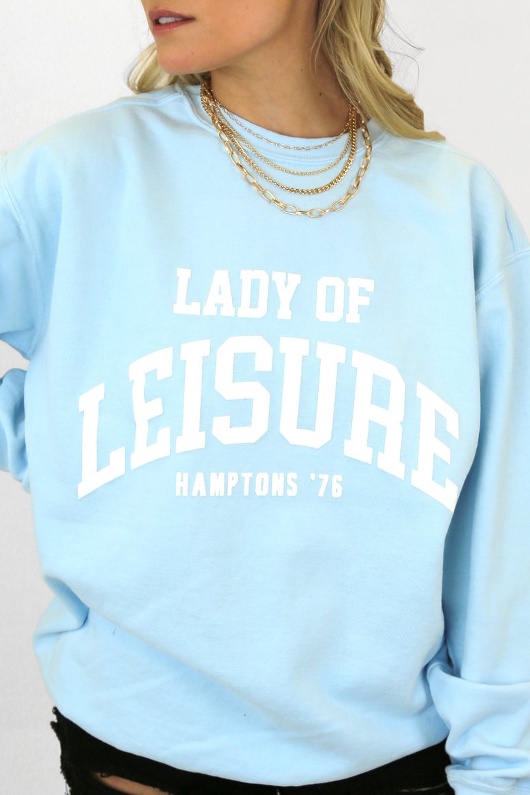 Lady Of Leisure Puff Print Sweatshirt