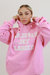 Majorly Jet Lagged Oversized Hoodie - Light Pink