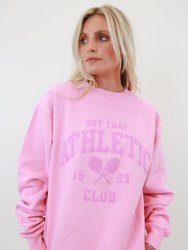 Not Athletic Club Puff Print Oversized Crewneck - Light Pink