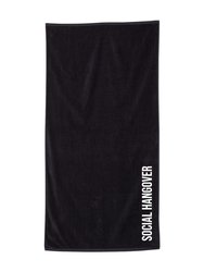 Social Hangover® Beach Towel - Black