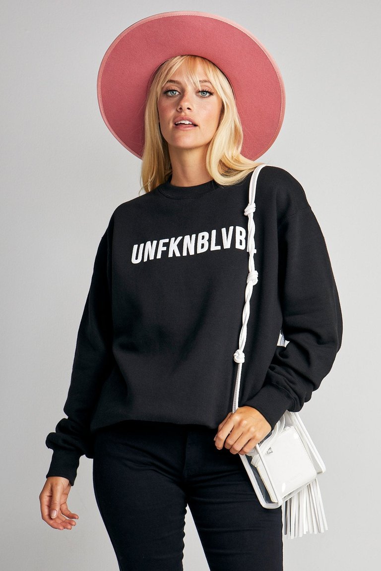 Unfknblvbl Oversized Crewneck Sweatshirt - BLK