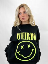Weirdo X-Smiley Puff Print Sweatshirt