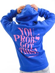 You Probs Got This Oversized Full Zip Hoodie - True Royal