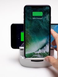 3 in 1 Phone  Charger Dock - Iphone, Airpod, Samsung, Android - Wireless Charger - White-With Wireless