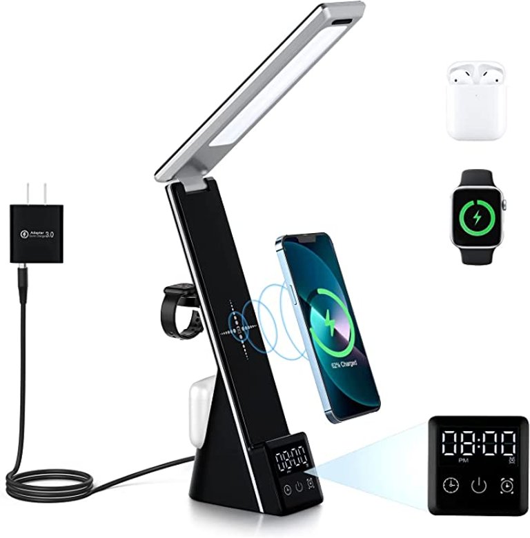 Lumi-Mini - 7 in 1 Multifunctional LED Desk Lamp with Wireless Charger