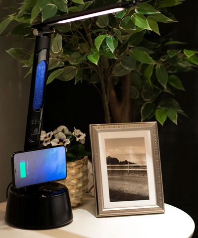 LumiCharge LumiCharge-T2W- LED Desk Lamp with Bluetooth Speaker & Wireless Phone Charger product