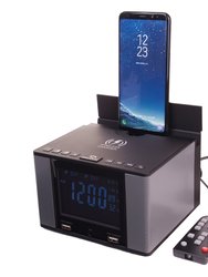 Sonic Charge-Bluetooth Speaker-Wireless Phone Charger- Clock- 8 in 1 Functions