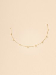 Sumerian Pearl Chain Earring - Gold