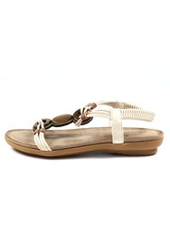 Womens/Ladies Adele Sandals - White