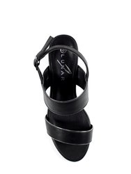 Womens/Ladies Aldora Block Heel Sandals - Black