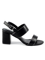 Womens/Ladies Aldora Block Heel Sandals - Black - Black