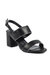 Womens/Ladies Aldora Block Heel Sandals - Black