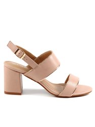 Womens/Ladies Aldora Block Heel Sandals - Pink