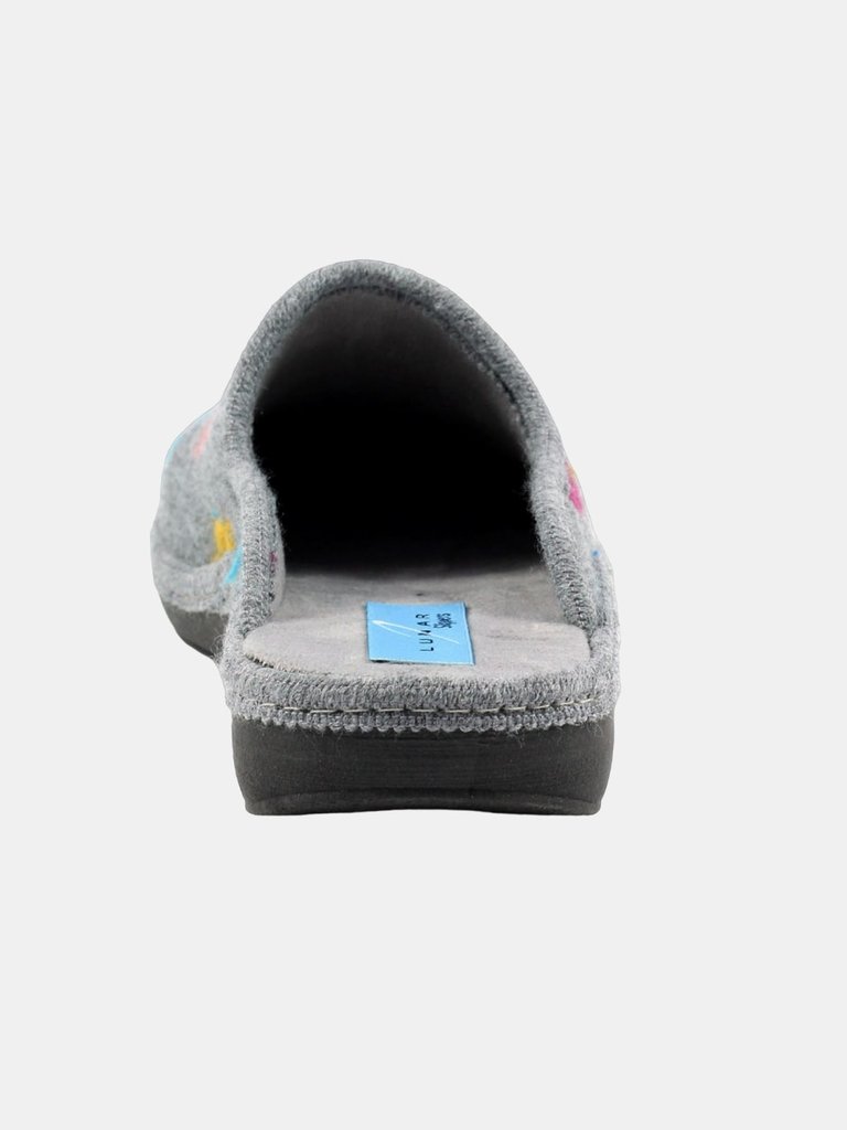 Womens/Ladies Anther Felt Slippers - Gray