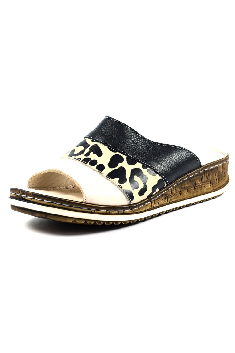 Womens/Ladies Appleby Ocelot Print Leather Sandals - Ocelot