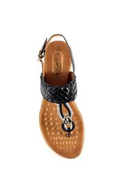 Womens/Ladies Dawley Sandals - Black