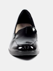 Womens/Ladies Elsbeth Leather Glossy Shoes